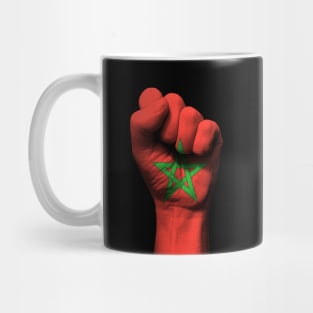 Flag of Morocco on a Raised Clenched Fist Mug